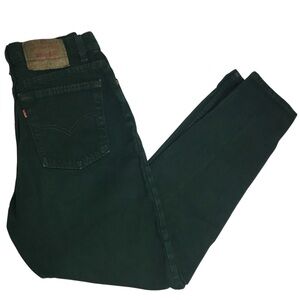 Vintage 90s Levis Womens Jeans 512 Slim Fit Tapered Fit Green Made USA